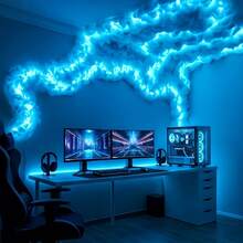 BINDLAN RGB Cloud Light, 3D Thunderstorm Cloud Light Strip With Music Sync Color Changing Effect, DIY Cloud Ceiling Decoration, Dreamy Atmosphere Lighting, Suitable For Bedroom, Game Room, Party, Christmas And Holiday Decor - Thundercloud Lamp - View 4