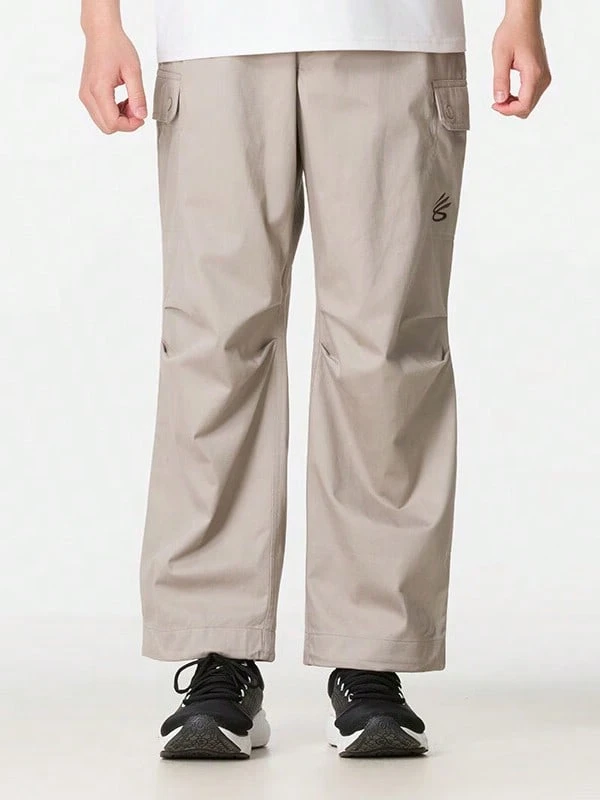 Under Armour Men's Loose Straight-Leg Cargo Pants, Stretchable And Durable, Multi-Pocket Urban Techwear For Daily Wear And Sports - Light Khaki - View 1