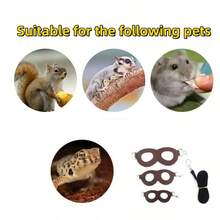 4pcs/Set Sugar Glider Leash Set Outdoor Anti-Escape Anti-Bite Rope Hamster Leash Set Golden Hamster Squirrel Small Pet Supplies - Multicolor - View 2