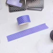 Aesthetic Multi-Color Polka Dot Washi Tape Roll, Cute Dot Pattern Decorative Masking Tape, Removable Self-Adhesive Paper, Suitable For Diary, Notebook, Photo Album Decoration - A - View 9