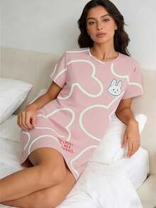 Women Pajama Sets - Pink Bunny - View 9