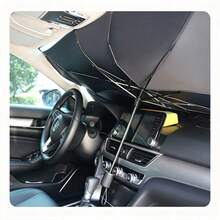 Car Sun Shade, Windshield Sunshade, Heat Insulation, Foldable Car Sun Curtain, Summer Car Interior Cooling Device, Block UV Rays, Protect Car Interior And Prevent Aging, Universal Design, Space-Saving, Foldable Easy To Install And Store, Suitable For Sedan/SUV/MPV - A - View 6