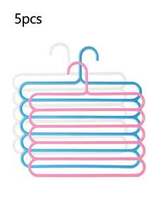 1/5/10pcs Multi-Functional Scarf Hanger Plastic 5-Layer Storage Rack Anti-Slip Silk Scarf Organizer Hanging Rack - Multicolor - View 15
