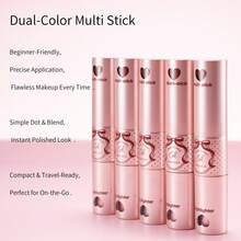 CZEL Kuzhi Dual-Color Multi-Use Lip & Cheek Stick, Lipstick Blush Highlighter Stick, Dewy Korean-Styde Nude Makeup, Portable - A03 - View 3