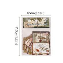 8pcs Vintage Pattern Stickers, Decorative Scrapbook Stickers, Self-Adhesive, Premium Material, Scrapbook Collage Material, Diary Photo Album DIY Decorative Stickers, Stationery Sticker Gift, Scrapbook Thin Stickers And Decoration, Handmade Art DIY Stickers, Holiday Gift - Sticker - View 2
