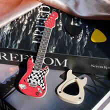 1pc Guitar Shaped Pick Holder Creative Personalized Desktop Decor Ornament Rock Musician Guitar Enthusiast Gift - Multicolor - View 2