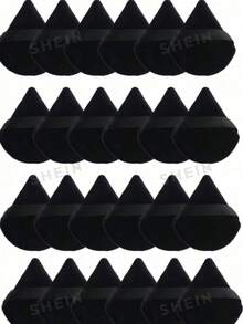 15/8/3pcs Triangle Powder Puff, Face Powder Puff, Reusable Powder Puff, Face And Eye Makeup Puff, Soft Foundation Puff, Foundation Powder Makeup Tool, Makeup Accessories, Makeup Sponge, Women's Gift Triangle Powder Puff (Wet And Dry Use), Triangle Flocked Powder Puff, Flocked Shaping Powder Puff, Loose Powder, Setting Powder Sponge Puff, Triangle Powder Puff, Lightweight And Skin-Friendly Foundation Puff, Soft And Delicate Concealing Powder Triangle Powder Puff - Black - View 3