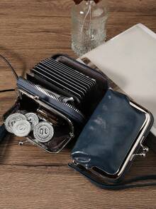 Women Wallet & Check Holder - Navy Blue - View 1
