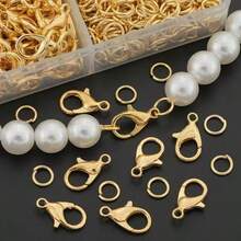 15/150pcs Lobster Clasp, Jump Ring Jewelry Making Kit, Used For DIY Bracelet, Necklace, Earring Making, Jewelry Repair Connector End Accessories - DIY Accessories - View 3
