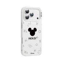 Miniso Disney Mickey & Minnie 情侶頭像手機殼，適用於 iPhone 18 Pro Max/18 Pro/18/17/17 Pro/17 Pro Max/17 Air/16 Pro/16 Pro Max/15/15 Pro/14/13/15 Pro Max/16 Plus/12，簡約時尚創意保護殼，適用於 Apple - 白色 - 查看 3
