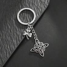 Cross-Border New Alloy Celtic Knot Sunflower Clover Keychain, Vintage Hollow Totem Bag Charm, Key Pendant Wholesale - Multicolor - View 5