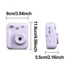 Instant Print Camera 1080P HD Digital Camera With Continuous Photography And Flashlight Digital Camera With Color Printing Paper Graduation Season Gifts And Holiday Gifts Best Creative Gift For Couples Friends - Multicolor - View 6