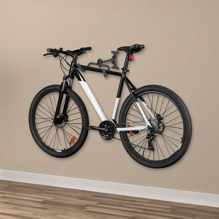 Wall Mount Bike Stand Wall Bicycle Storage Rack Adjustable Bicycle Holder Max Load Capacity About 30kg/66.14 Lbs - Black - View 1