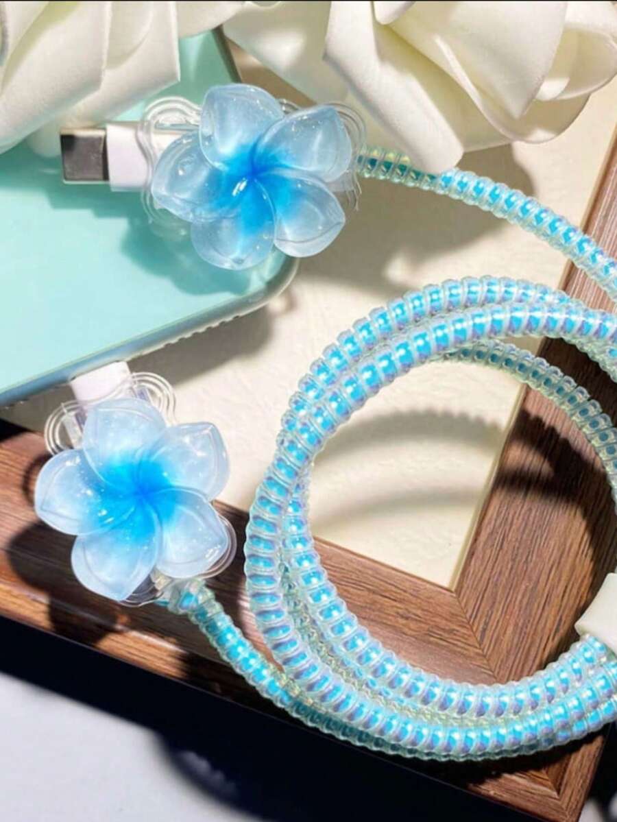 Data Cable Protector, Compatible With IPhone Type-C Charger - Durable Charging Cable Protector, Cute Design, Anti-Scratch And Anti-Tangle Design, Compatible With Iphone 11/12/13/14/15/16 17 Pro Max - Red - View 1