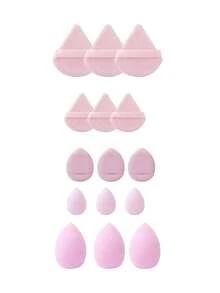 Makeup Tool Set, Mini Powder Puff, Makeup Sponge, Cushion Powder Puff, And Foundation Sponge. Suitable For Liquid, Cream And Powder Products, Also For Concealer. Suitable For All Skin Types. - Multicolor - View 9