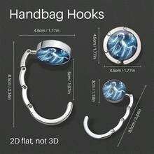 Multi-Purpose Foldable Handbag Hanger For Table, Portable Purse Hook With Christmas And Zodiac Sign Designs, Durable Metal Bag Holder For Desk, Restaurant, Cafe And Travel, Perfect Christmas Gift For Women, Great Stocking Stuffer For Her - Multicolor - View 7
