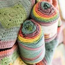 1 Pack 100g Rainbow Cake Yarn, Segment Dyed, DIY Hand Knitting - DIY Yarn - View 9