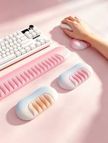 New Gradient Cute Piano Shaped Memory Foam Keyboard Wrist Rest, Silicone Non-Slip Bottom, Desktop Office Wrist Pad - View 2