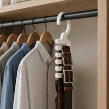 Vertical Multi-Layer Space-Saving Plastic Hanger Hooks Minimalist Style Tie Belt Scarf Storage Hook Dormitory Space Optimization Essential Behind Door Entryway Organizer Camisole Strap Accessory Hanging Rack Bedroom Closet Organization Tool Modern Home Decor Practical Housewarming & Mother's Day Creative Gift Useful Gift For Boyfriend Father - Multicolor - View 6