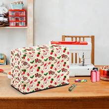 1pc Dust-Proof Cover For Sewing Machine, Modern Style Polyester Christmas Santa Claus Printing. Accessories Home Decoration, Household Appliance Cover. Dust-Proof And Washable. - Full Coverage - View 4