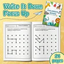 Kids Geometric Shape Symmetry Tracing Activity Workbook, Pen Control, Mirror Drawing, Shape Copying, Line Tracing, Spatial Awareness, Fine Motor Skills And Pre-Writing Practice For Preschool Boys Girls Ages 3-8 - Kids Focus & Pen Control Activity Workbooks - View 5
