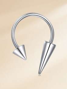TOKRING حلقات الأنف حلقات الحاجز 16G مجوهرات الحاجز - ثقوب من الفولاذ المقاوم للصدأ على شكل حدوة الحصان الحلزون الدايث التراغوس حلقات الشفاه حلقات الأنف حلق الحاجز المفصلي لديكور الهالوين - فضي - مشاهدة 7
