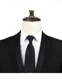 1pc Men's Business Professional Formal Tie - Black - View 5