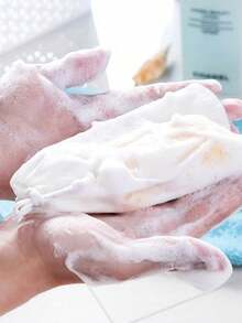 1 buah Jaring Pembusa Sabun, Kantong Sabun Putih untuk Kamar Mandi, Dekorasi Kamar Mandi Rumah, Dekorasi Musim Gugur, Dekorasi Kembali ke Sekolah - Berbagai gaya - View 7