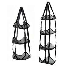 1/2pcs - [Multi-Layer Mesh] Basketball Football Storage Bag Wall Hanging Ball Rack Sports Equipment Organizer Space-Saving Breathable Moisture-Proof Anti-Stuffy Three-Layer/Four-Layer Optional Black/Grey, Clothing Cabinet Storage, Foldable Storage Bag. - Multicolor - View 10