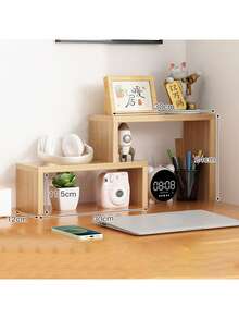 1PC Minimalist Multi-Layer Storage Rack Creative Telescopic Stepped Desktop Organizer Shelf Living Room Bedroom Display Rack Multifunctional Desk Organizer - Multicolor - View 7