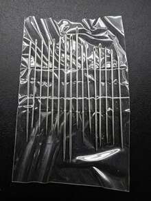 16pcs Stainless Steel Embroidery Needle Set, Gold/Silver Tail Fine Point Mixed Sizes, Sharp Hand Sewing Needles, Suitable For Embroidery Thread, Cotton Thread, Cross Stitch, Punch Needle, Fabric Embroidery - 16 Sewing Needles - View 6