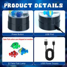 Aquarium Bubble Fish Light, Vibrant LED Lighting, 6 Color-Changing Modes, Soft Night Light, Simulated Fish Bubble Atmosphere Lamp, Suitable For Aquarium Enthusiasts, Home Decor With Realistic Tropical Fish For Relaxing Environment Night Light - View 7