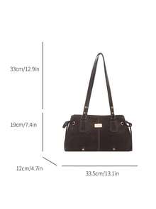 Cross-Border Autumn/Winter New Fashion Commuter Underarm Bag, Korean Style Minimalist Shoulder Bag, Large Capacity Handheld Tote Bag, Light Luxury - Coffee Brown - View 8