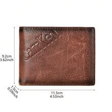 Dompet Pria CARRKEN Baru Gaya Retro Warna Gradasi Multifungsi Tempat Kartu Serbaguna Banyak Slot Hadiah untuk Pelajar Muda dan Anak Laki-laki - Coklat - View 2