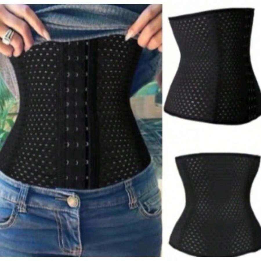 Cinta Modeladora de Alta Compressão para Mulheres, Modelador para Cintura e Barriga, Suporte Abdominal para Uso Diário e Fitness  > - Preto - Visão 1