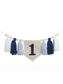 Custom High Chair Banner, Personalized 1st Birthday Banner, Custom Name High Chair Banner, Party Supplies Decoration Banner, Celebration Birthday Party Background Aesthetic Hanging Decor, Personalized Gift - Multicolor - View 8