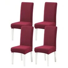 1/2/4/6pcs Diagonal Stripe Chair Cover, Decorative Dust-Proof Elastic Full Coverage Chair Slipcover, Removable And Washable - Multi-color - View 24