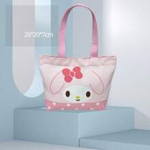SANRIO 1 pc Tas Bekal Kanvas Motif Anime Kartun, Tas Tote Tangan, Kantong Penyimpanan, Tas Hadiah Kecil Lucu Ukuran Besar untuk Pelajar dan Pekerja Kantor, Tas Kotak Bento Insulasi - Berbagai gaya - View 1