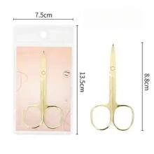 1pc Professional Cuticle Scissors, Stainless Steel Nail Clippers, Fine Point, Ultra-Thin Curved Blade, Multi-Purpose Mini Scissors For Cuticle Trimming And Eyebrow Grooming - Multicolor - View 6