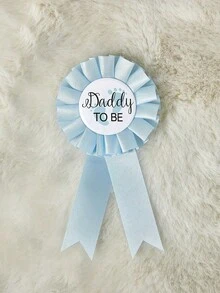 2pcs/1pc Baby Baptism Brooch "Mom-To-Be/Dad-To-Be" Medal, Commemorative Gift For Expectant Parents, Baby Baptism Home Decor Gift - Multicolor - View 9