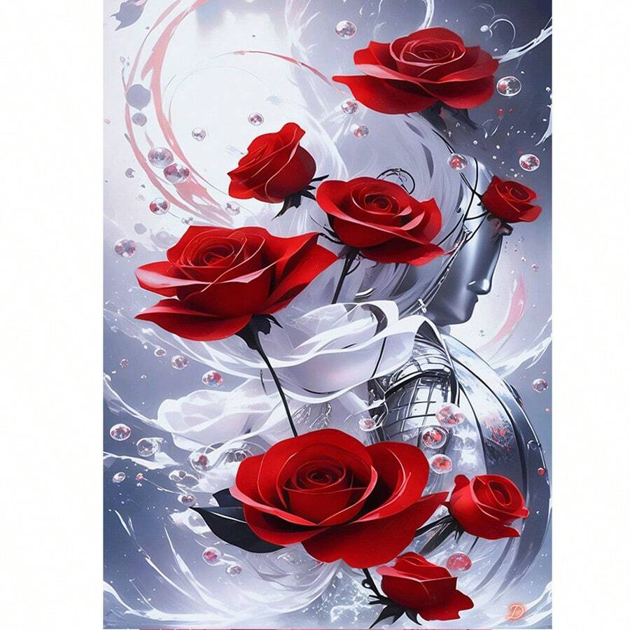1pc DIY 5D Diamond Painting Kit, Suitable For Adults And Beginners, Craft Supplies, Applicable For Living Room, Bedroom, Office, Wall Decor Art - round diamond - View 1