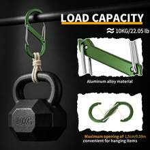 Ultra-Lightweight Double-Door S-Shaped Mini Aluminum Carabiner Key Clip For Backpacks, Camping And Tents - MIX Color 3Pcs - View 8