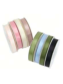 20 Yards/Roll 10mm Ribbon, Mother's Day Valentine's Day Wedding Ribbon, Handmade Cake Gift Wrapping Ribbon, Colorful Headband Ribbon, Christmas Craft Ribbon, Gift Wrapping Rope, Suitable For Handmade Bows, Crafts, Weddings, Valentine's Day, Halloween Decorations, Christmas Decorations, DIY Cards, Bouquet Wrapping Bows, Holiday Party Atmosphere Decorative Ribbons - Multiple Styles - View 3