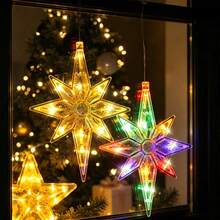 1PC/2pcs Polaris Suction Cup String Light, Christmas Decoration,Battery Powered, Christmas Light String, Curtain Light, Suitable For Autumn And Winter Seasons, Bedroom Decoration, Christmas, Wedding, Christmas Tree Decoration, (Excluding Batteries) - Polaris - View 3