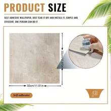 Marble Pattern Self-Adhesive Vinyl Floor Sticker, Wall Sticker, Dual-Use For Floor And Wall, Thick And Durable PVC Self-Adhesive Wall Sticker, Suitable For Indoor Home Decor Wallpaper, Office, Living Room, Bedroom, Waterproof Wallpaper - Multi-color - View 4