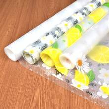 17.72*393.70 Inch Roll Lemon Pattern Shelf Liner, Polka Dot Cabinet Liner, Flat Non-Slip Effect, Non-Adhesive Drawer Liner, EVA Waterproof Refrigerator Liner, Easy To Cut Cabinet Liner, Suitable For Shelves, Tables, Cabinets, Kitchen And Storage Pads. Christmas - View 6