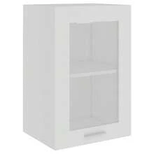 vidaXL Vitrine suspendue "Lyon" Blanc 40 x 31 x 60 cm Bois d'ingénierie - Blanc - Voir 2