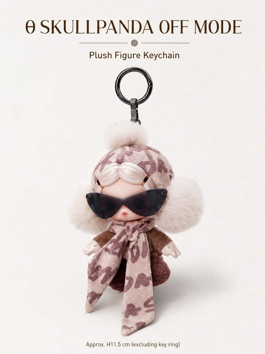 Pop Mart Gantungan Boneka Plush Labubu X SKULLPANDA Don't Want To Think - MultiWarna - View 1
