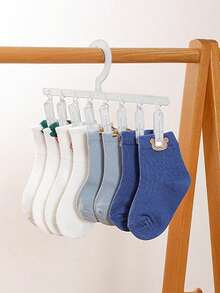 1pc Space-Saving Multi-Function Clip Drying Rack, Suitable For Socks And Underwear, Efficient Clothes Drying Rack, Suitable For Bedroom, Bathroom And Dorm Decor, Holiday Room Home Bed Decor, Can Hang Dresses, Long Pants, Shoes, Jeans, Boots, Skirts, Spring Minimalist Summer Tops - Multicolor - View 20