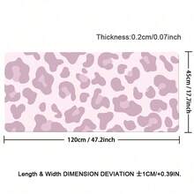 1pc Light Pink Leopard Print PU Leather Large Desk Mat, Waterproof Anti-Slip Easy Wipe Desktop Protector, Big Mouse Pad For Office, Study, Gaming & Makeup Table Decor - View 10
